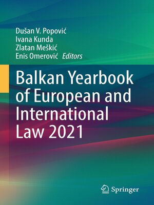 cover image of Balkan Yearbook of European and International Law 2021